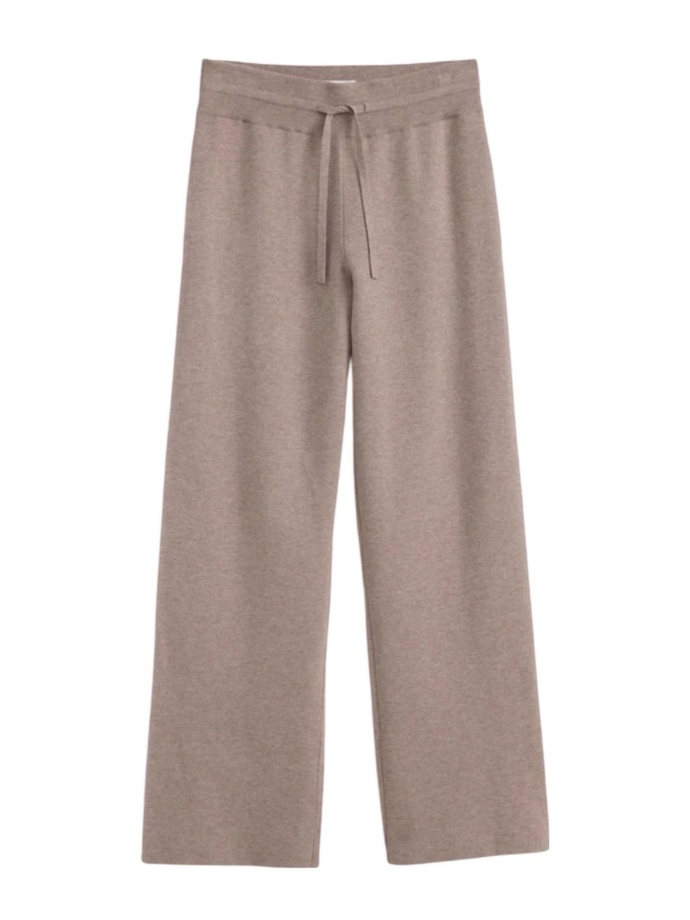 Frank & Oak Taupe Wide-Leg Track Pants